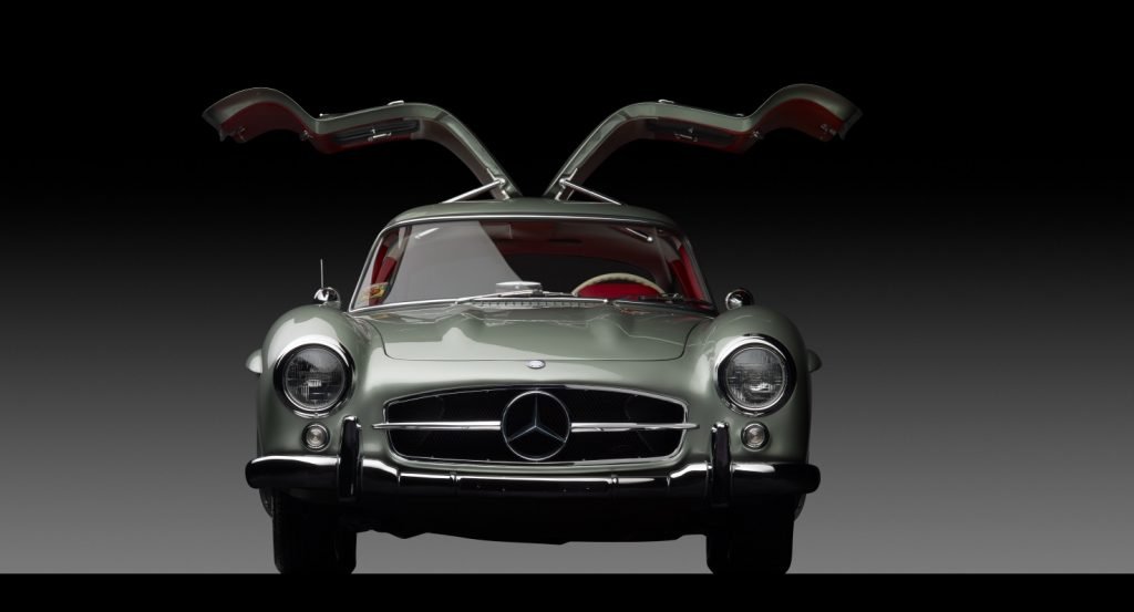 mercedes gullwing 300sl verte