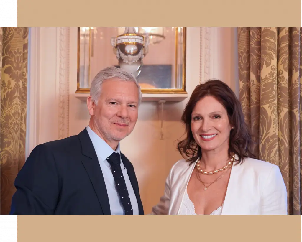 Olivier Pichot et l'ambassadrice The Source World Connection